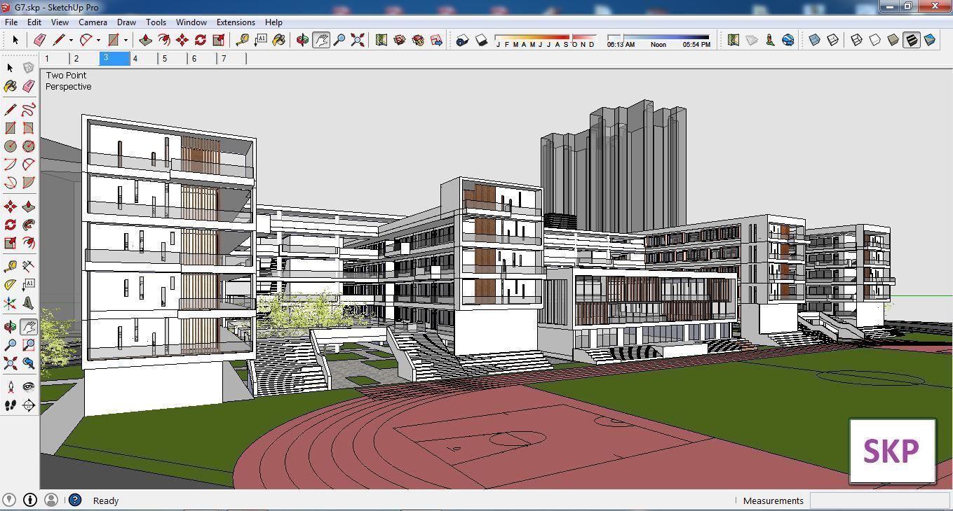 Sketchup School and University G7 3D model_2