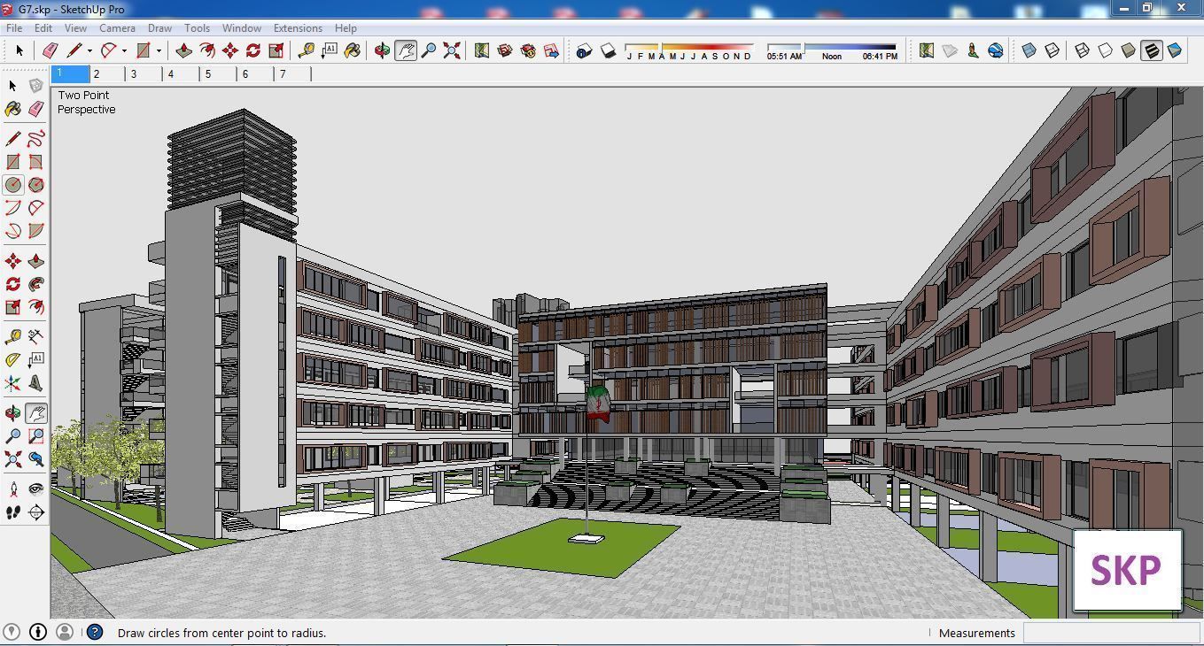 Sketchup School and University G7 3D model_1