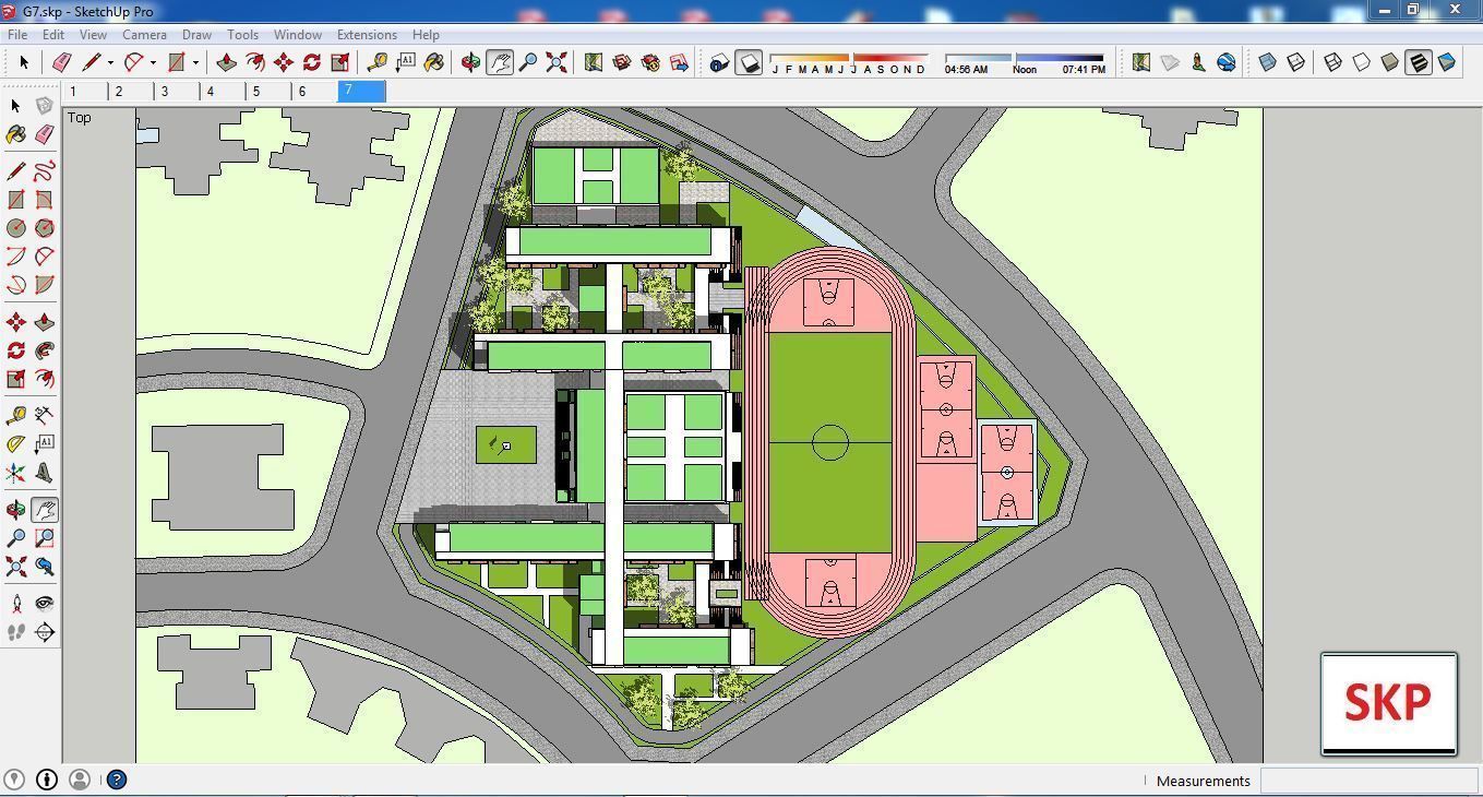 Sketchup School and University G7 3D model_3