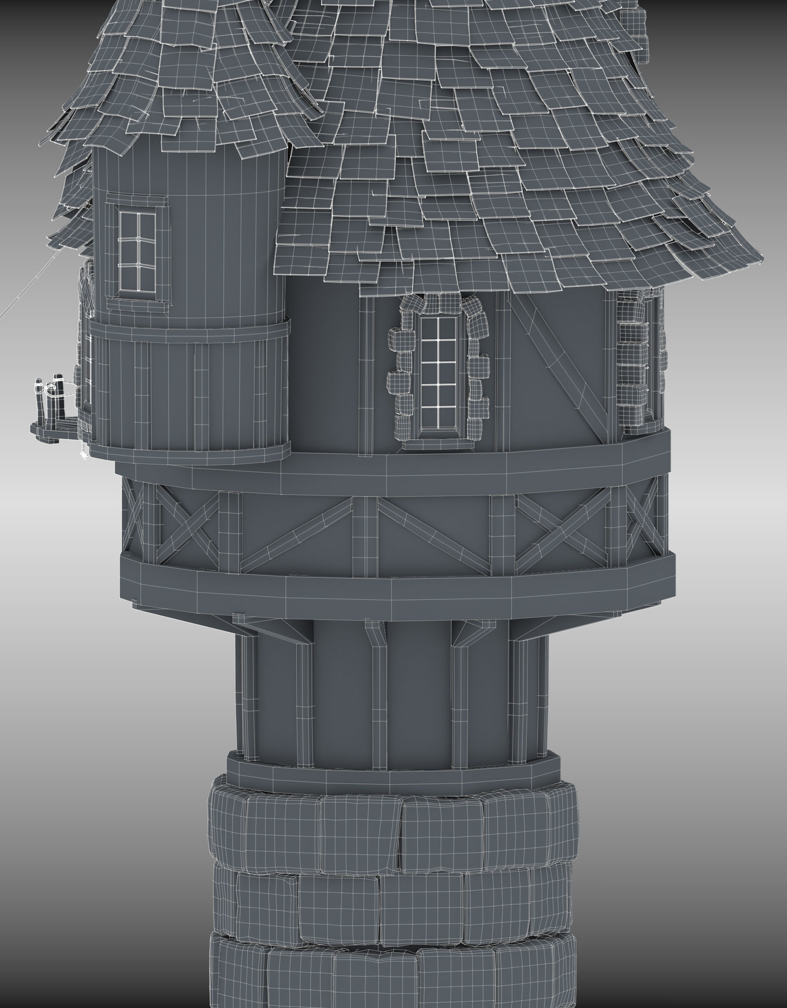 Watchtower castle 3D model_12
