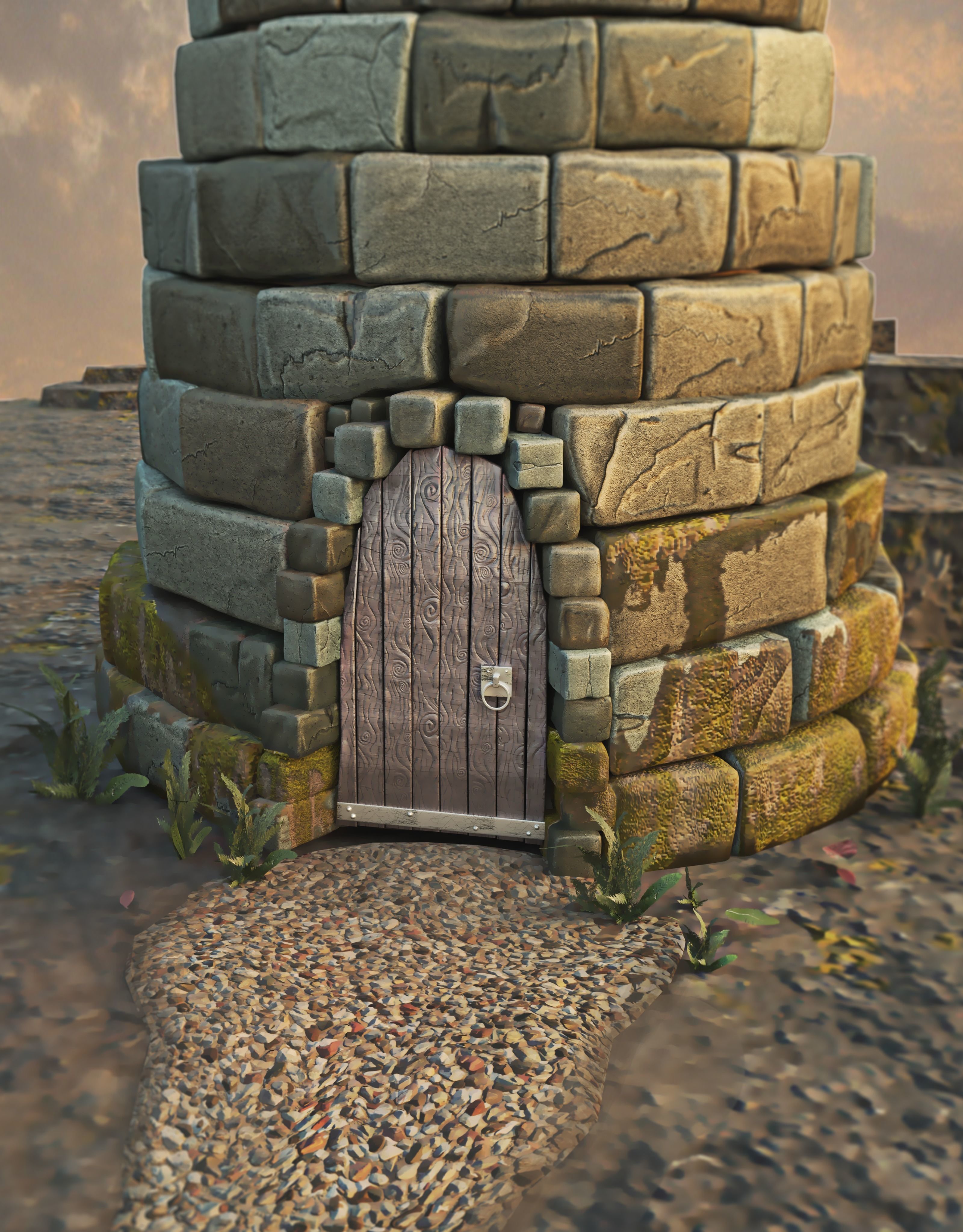 Watchtower castle 3D model_6