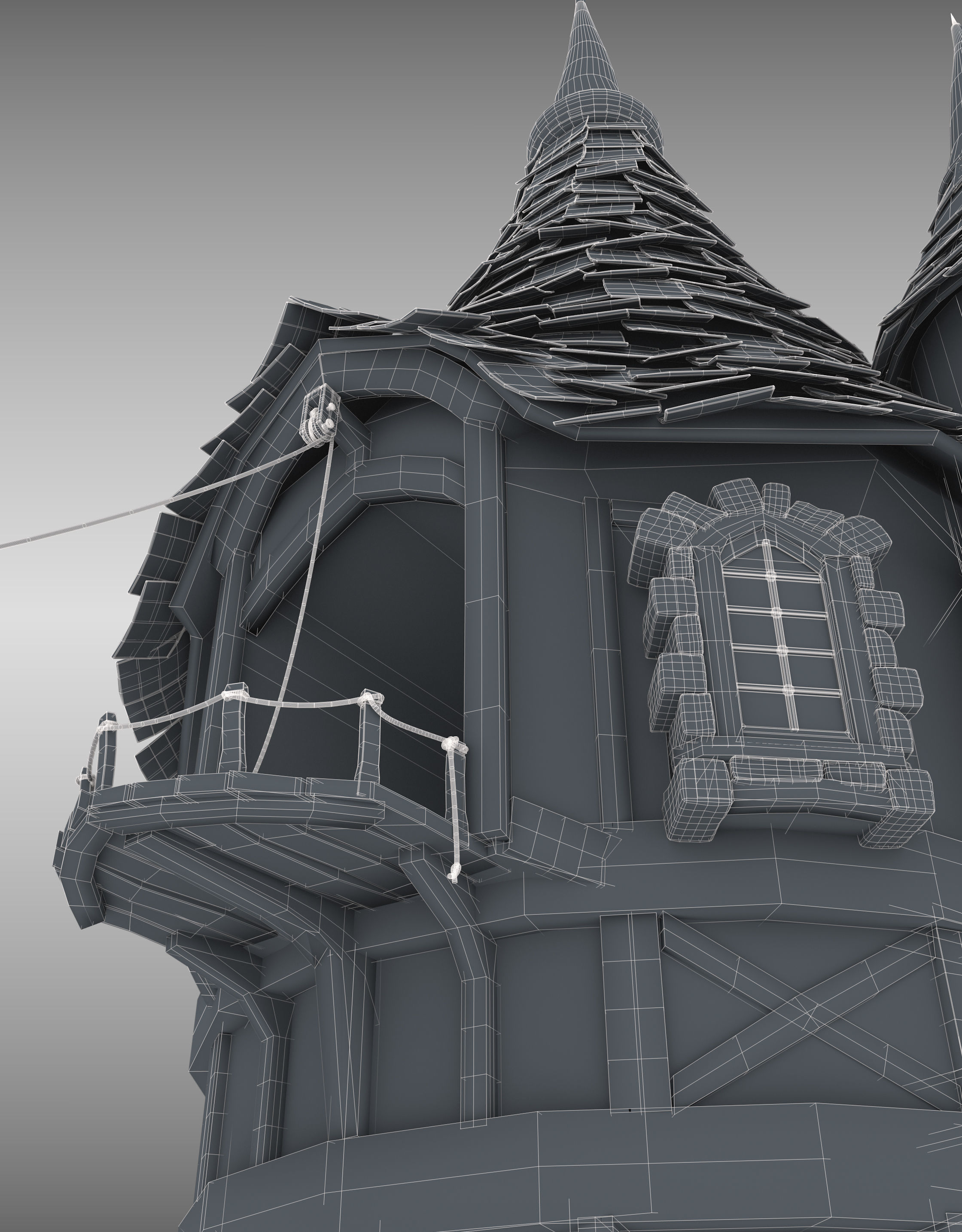 Watchtower castle 3D model_17