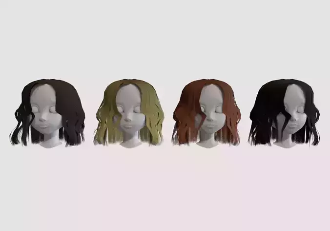 hairstyle in 4 colors
