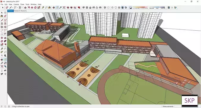 Sketchup School and University H4