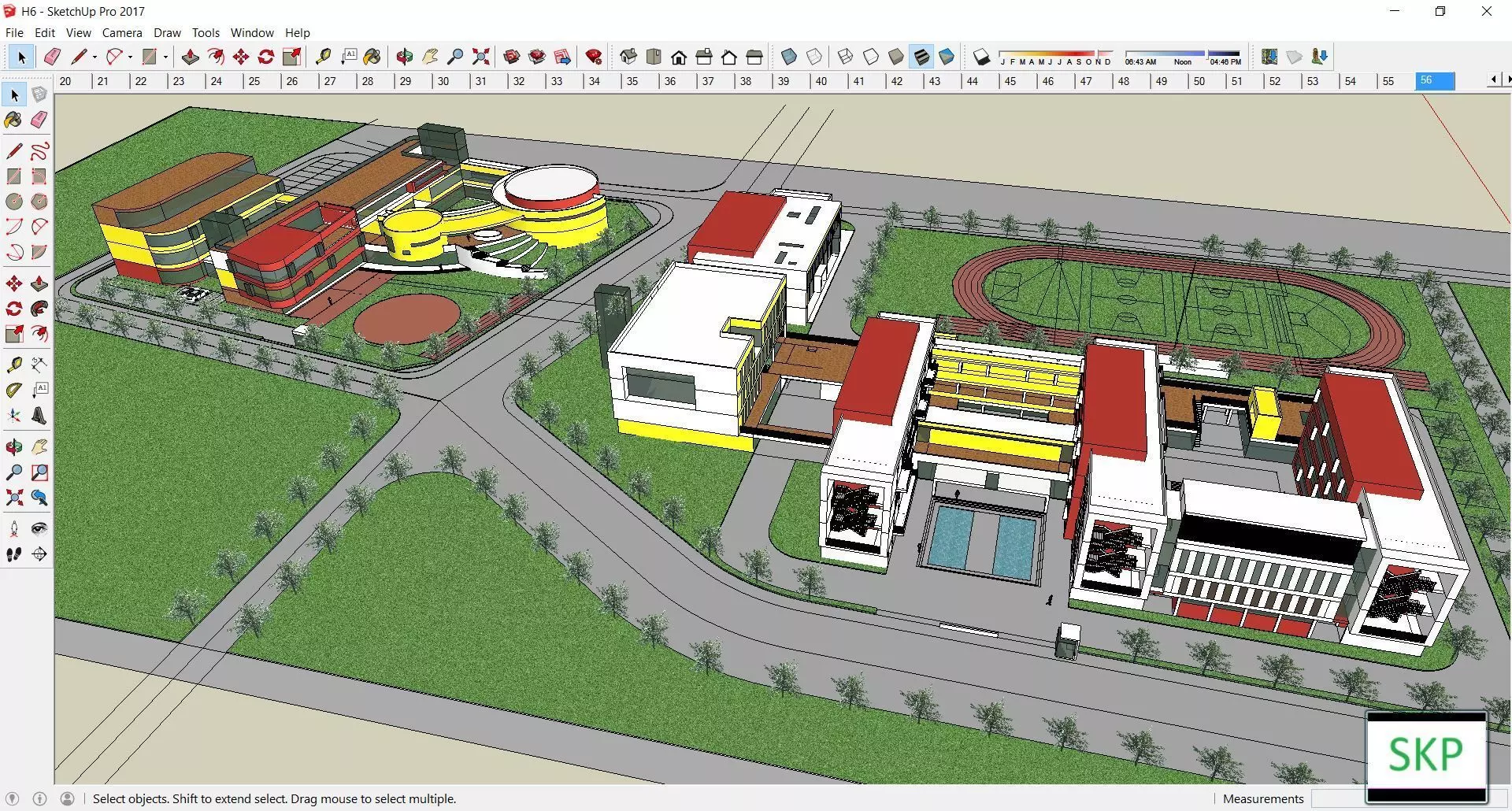 Sketchup School and University H6 3D model