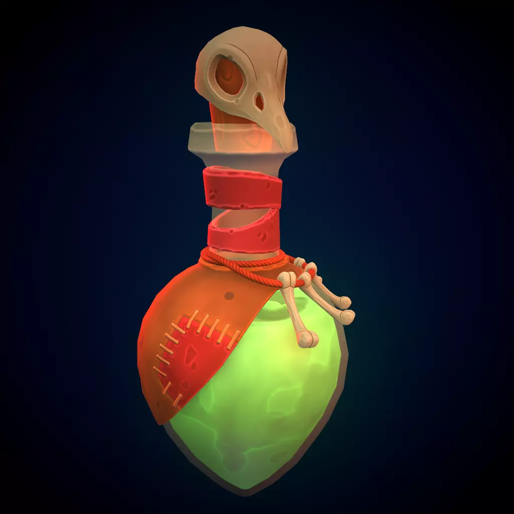 Shaman Potion Free low-poly 3D model