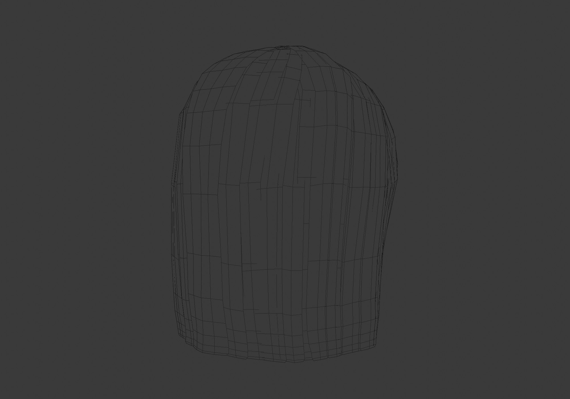 hairstyle in 4 colors Low-poly 3D model_8