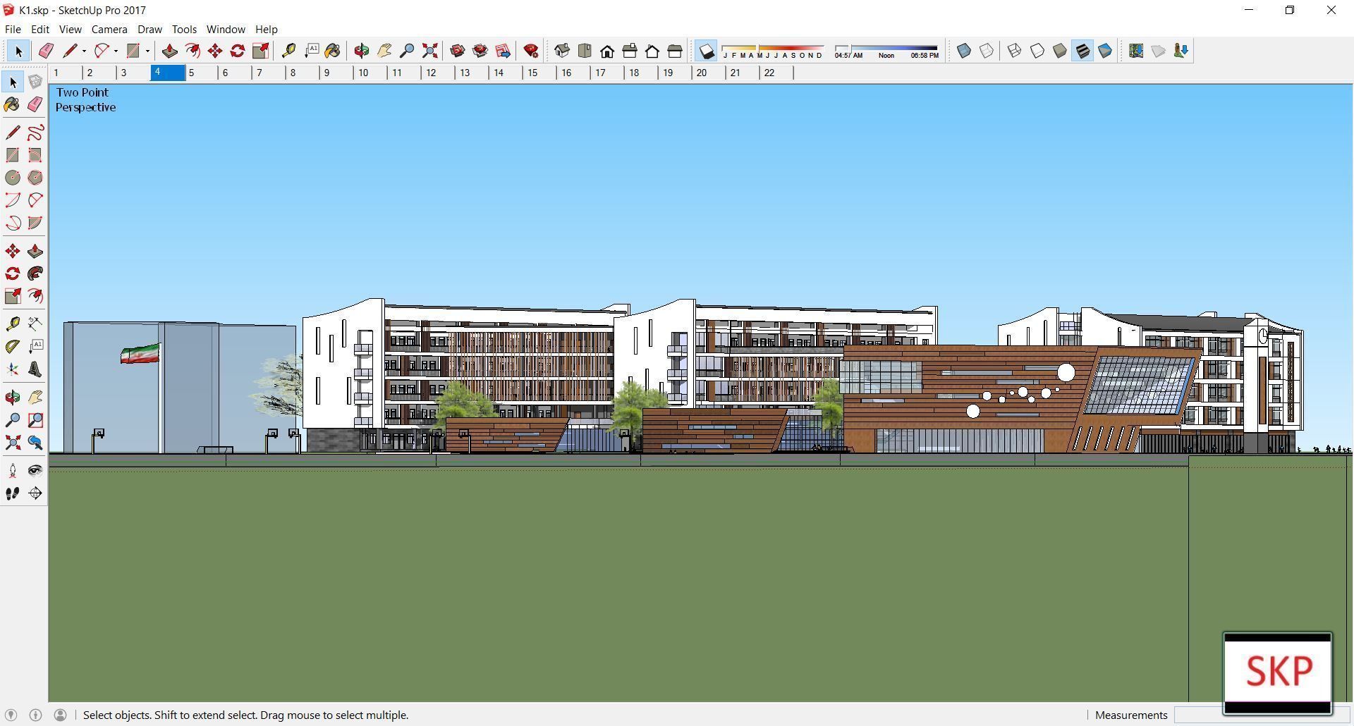 Sketchup School and University K1 3D model_2