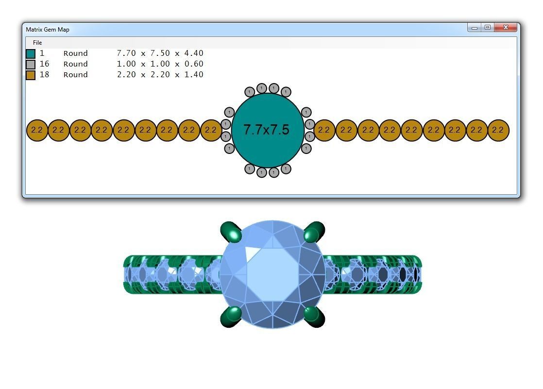 Ring161 diamond engagement ring gold 3D print model_6