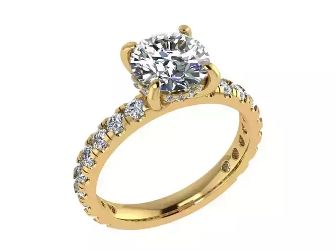 Ring161 diamond engagement ring gold
