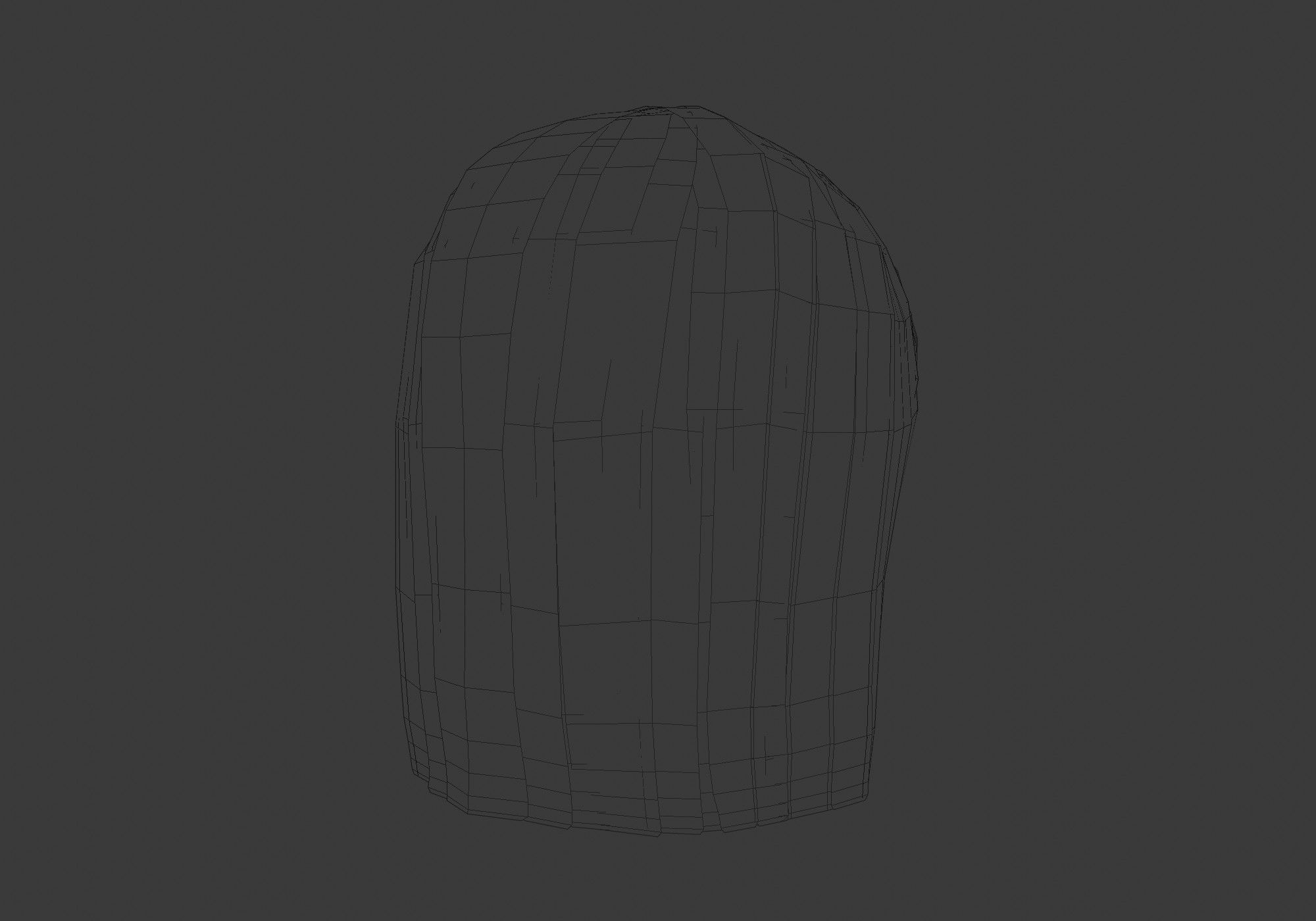 hairstyle in 4 colors Low-poly 3D model_8