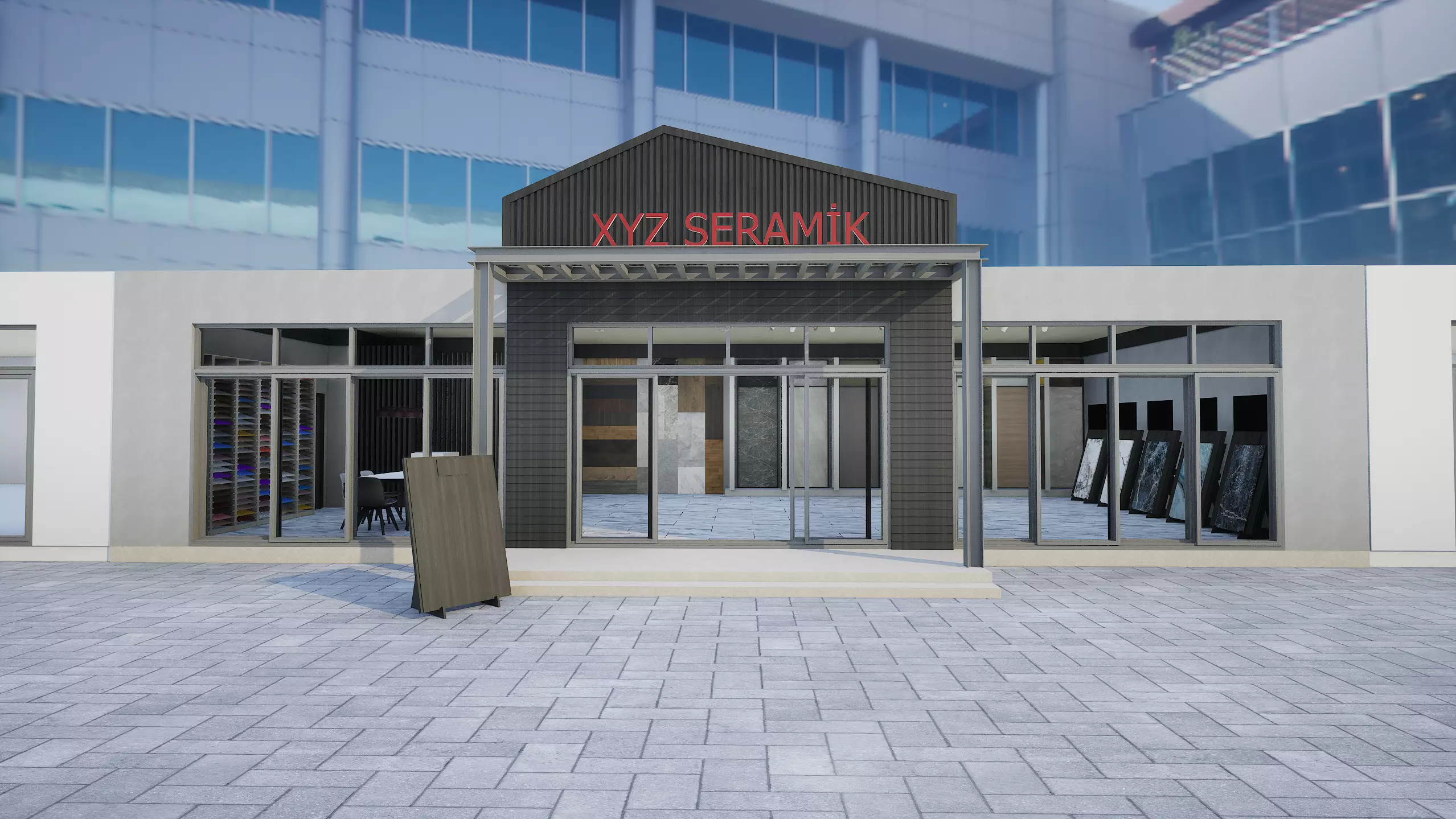 Metaverse Archviz Realism 3dshowroom architecture Unreal Engine Low-poly 3D model