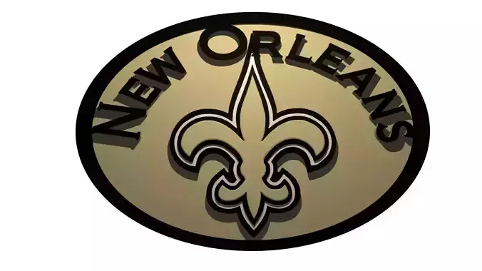 New Orleans Saints oval 2 3D model