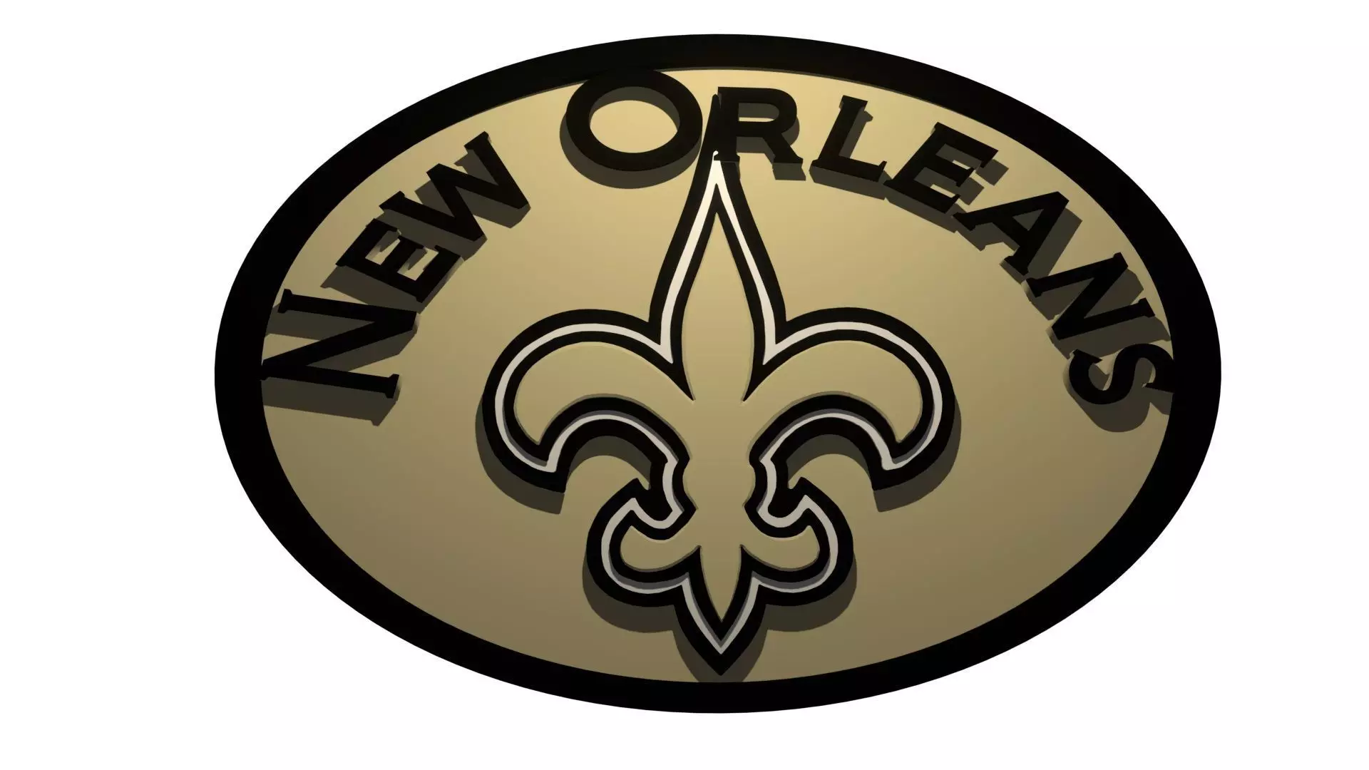New Orleans Saints oval 2 3D model_0