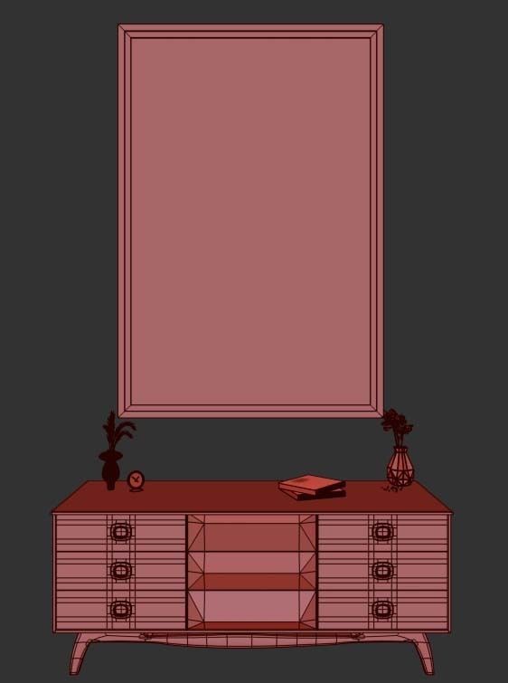 Chest with decor 3D model_4