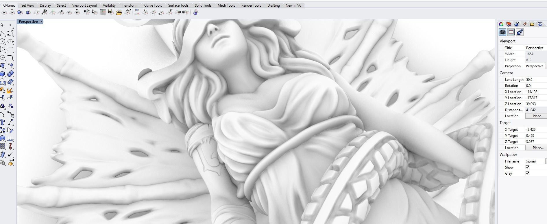 snake girl  3D print model_1