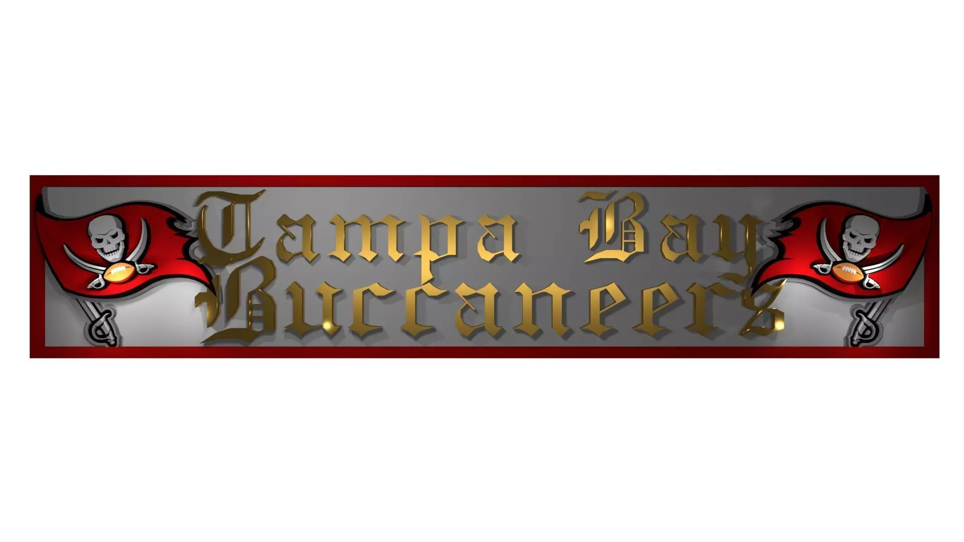 Tampa Bay Buccs banner 2 3D model_0