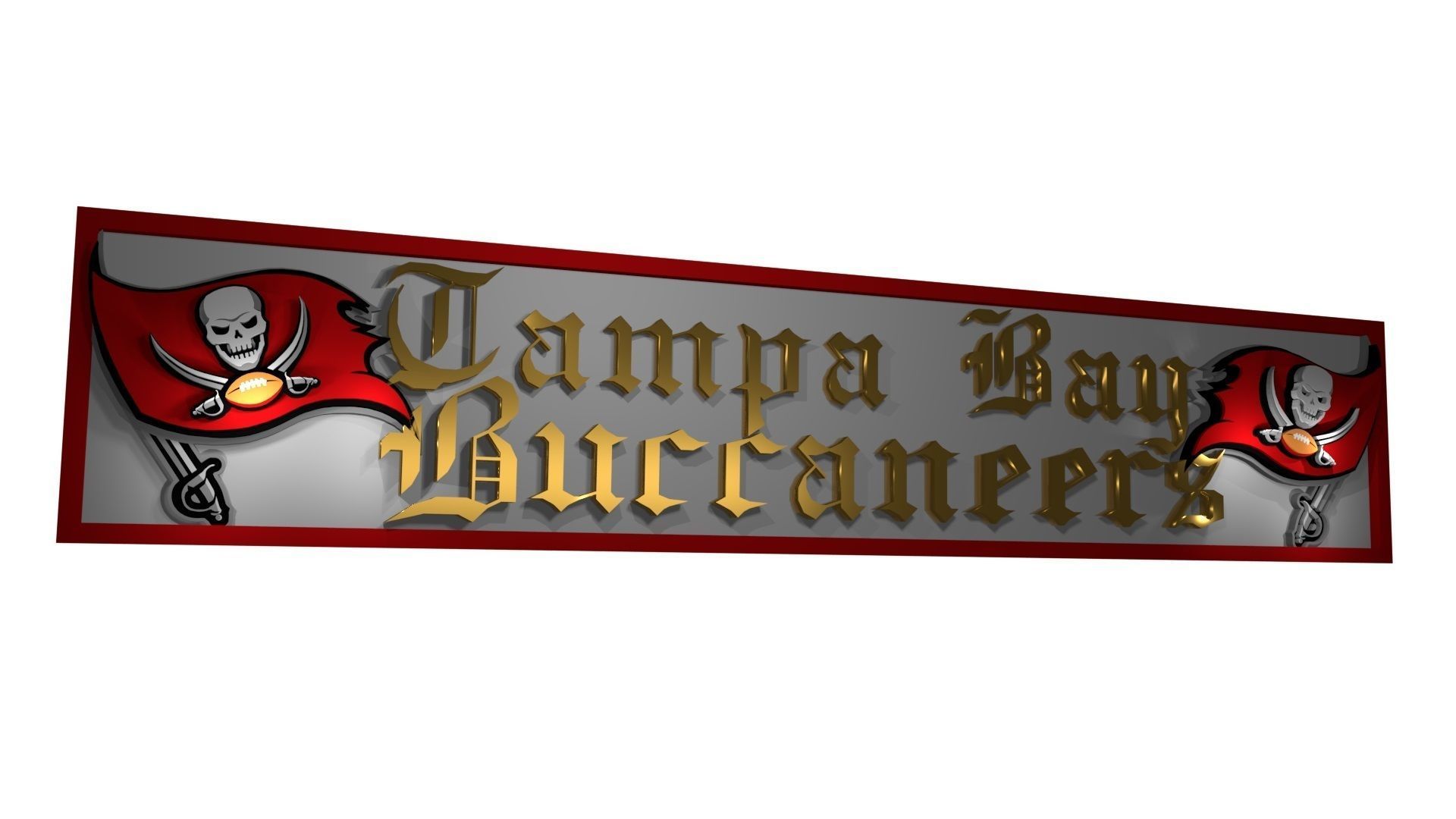 Tampa Bay Buccs banner 2 3D model_1