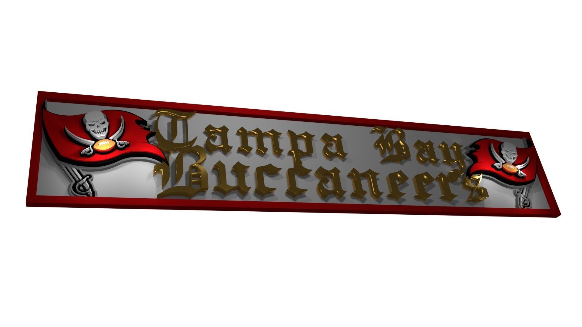 Tampa Bay Buccs banner 2 3D model_2