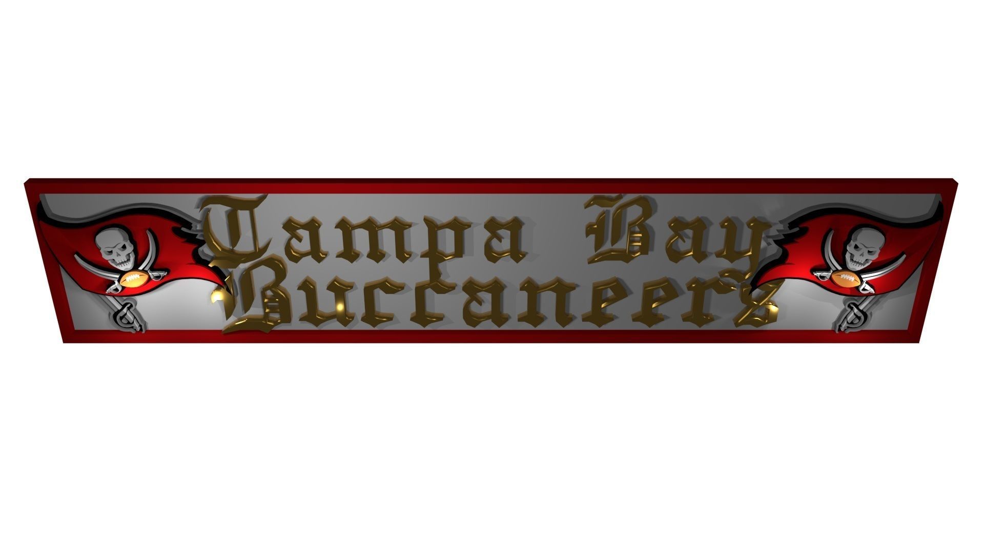 Tampa Bay Buccs banner 2 3D model_4