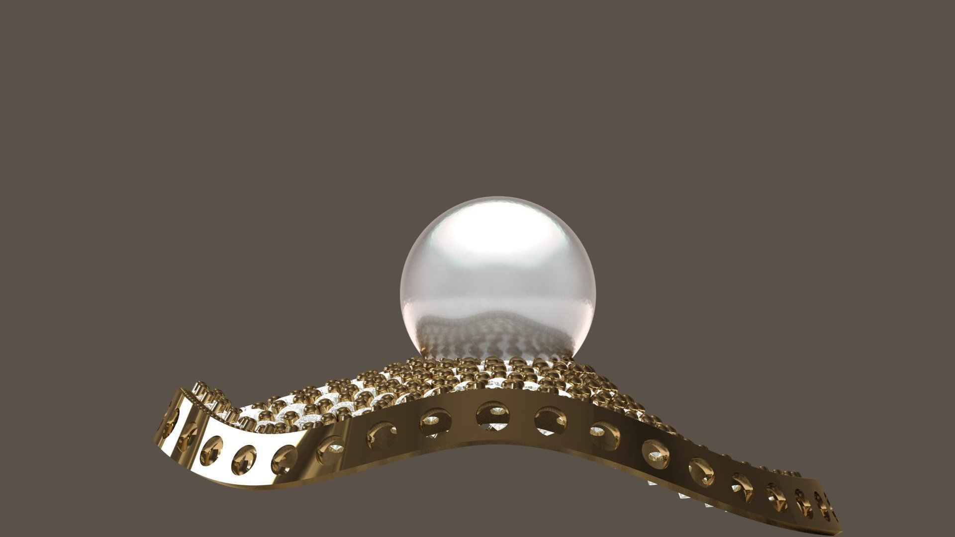 Cloud Necklece 3D print model_3