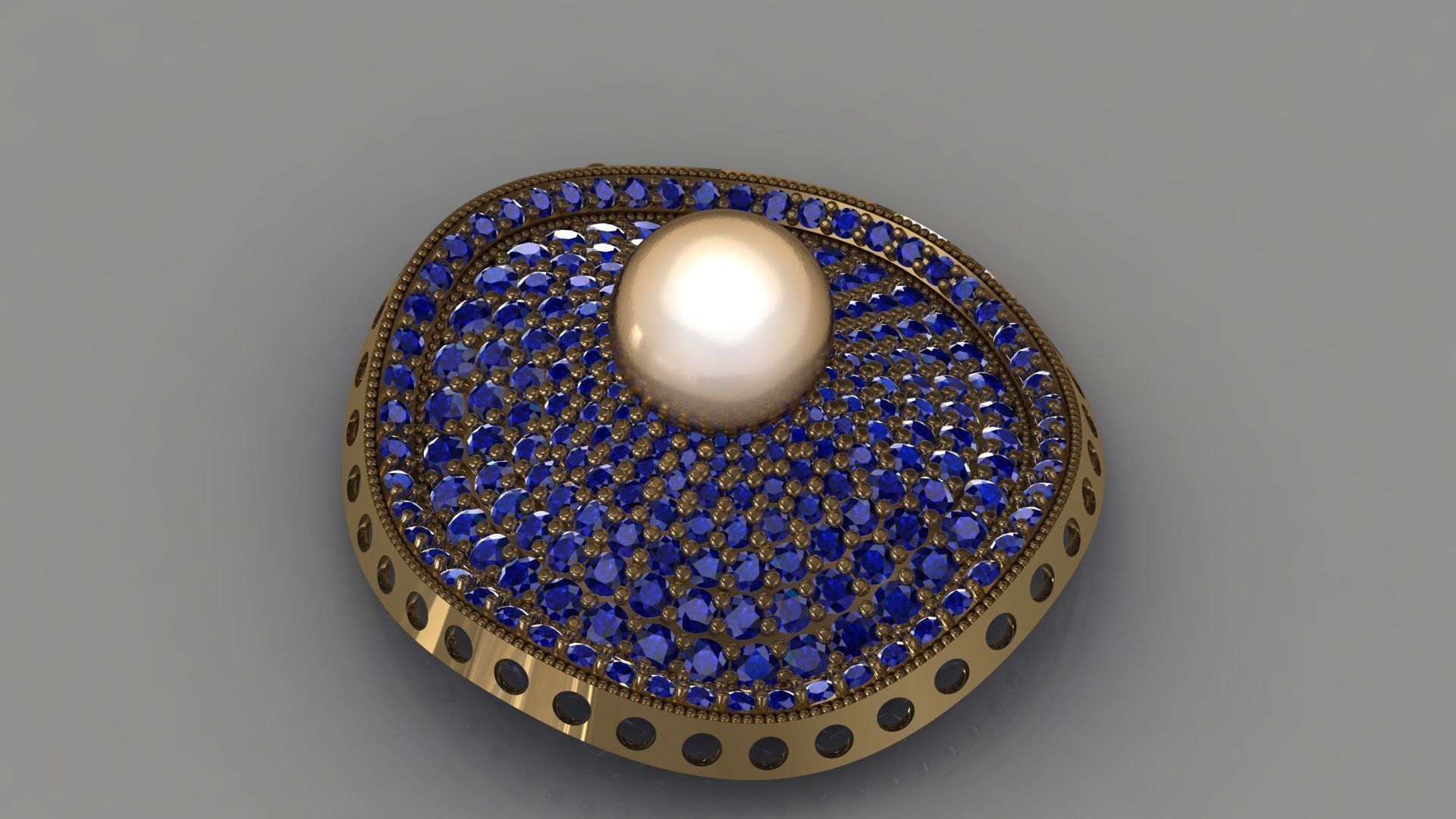 Cloud Necklece 3D print model_4