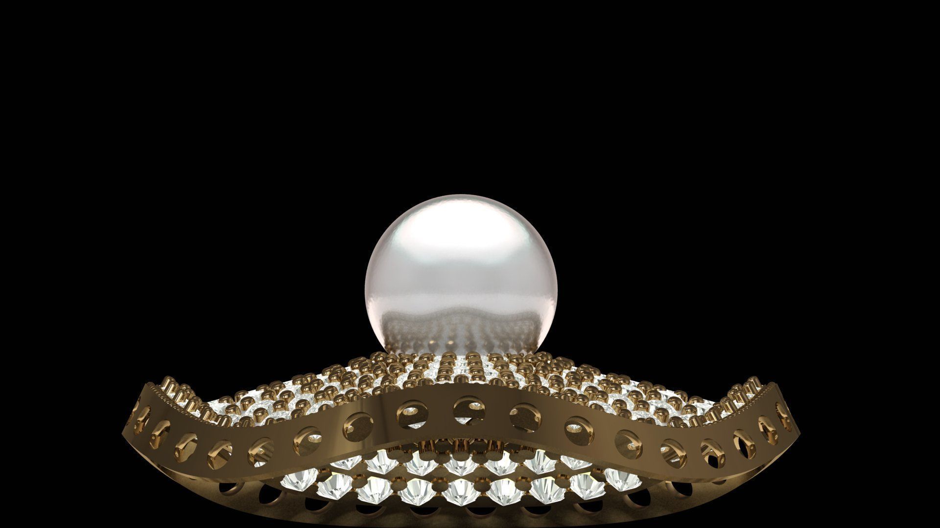 Cloud Necklece 3D print model_5