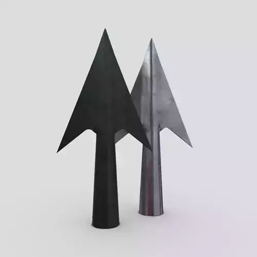 Arrowhead 2 two arrows in shape of Low-poly 3D model