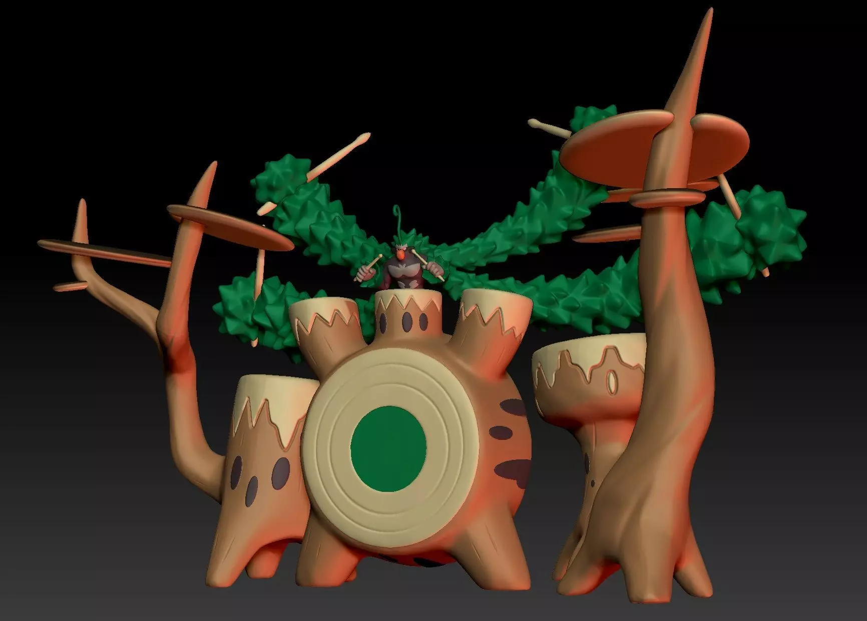 Pokemon Gigantamax Rillaboom 3D print model_0