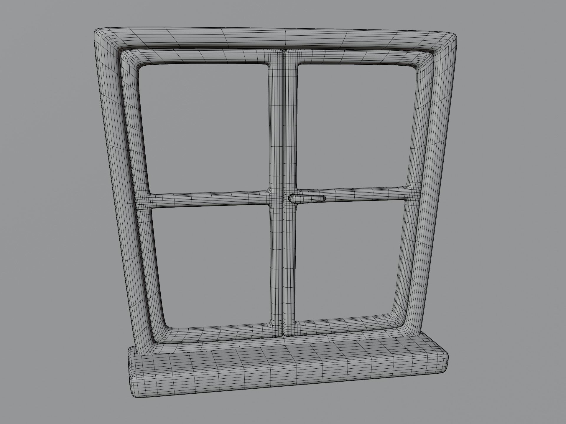 Cartoon Window 6b Low-poly 3D model_11