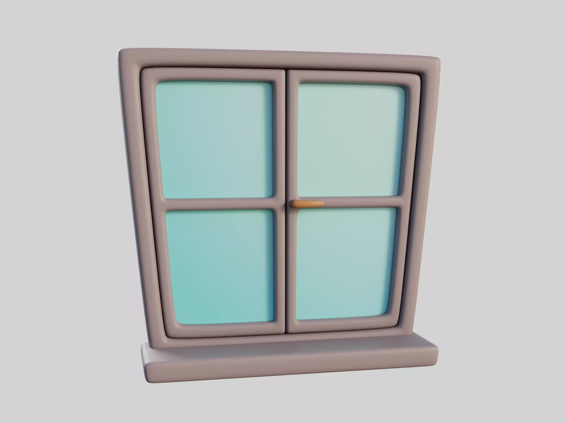 Cartoon Window 6b Low-poly 3D model_0