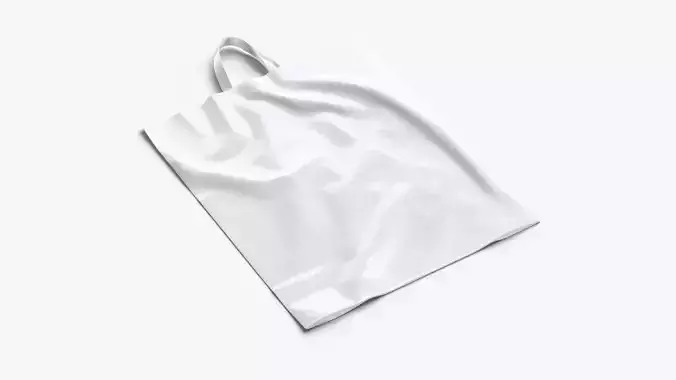 Loop handle plastic bag Low-poly 3D model