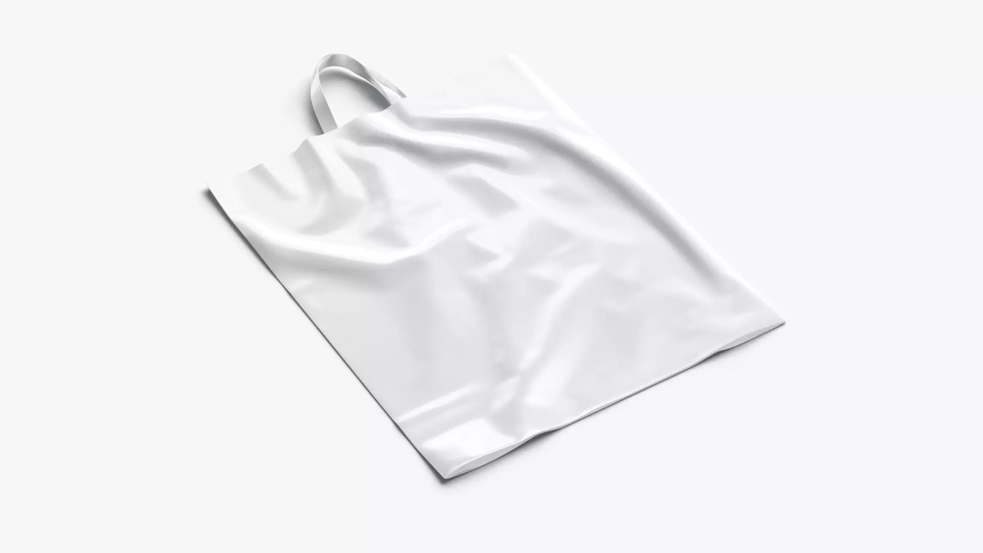 Loop handle plastic bag Low-poly 3D model_0