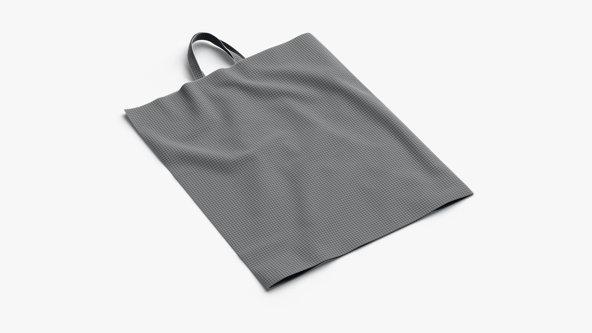 Loop handle plastic bag Low-poly 3D model_7