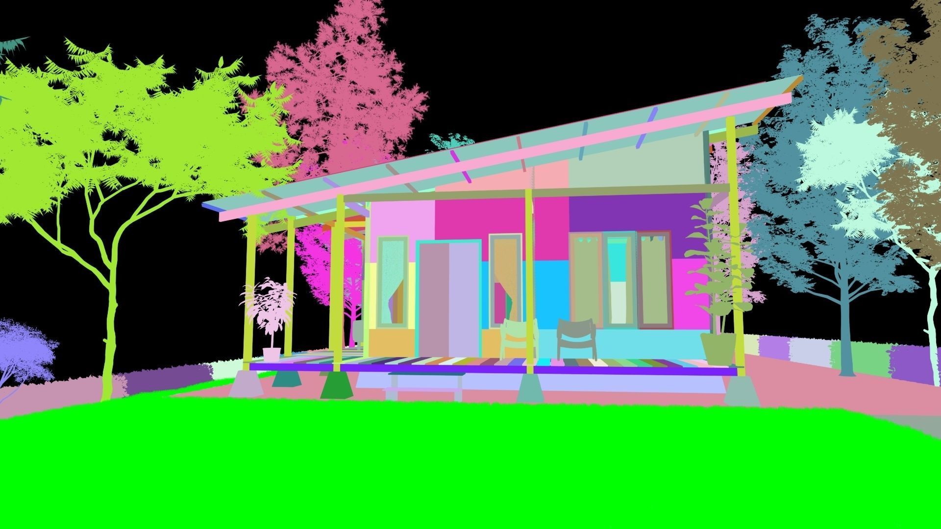 House on stilts 3D model_5