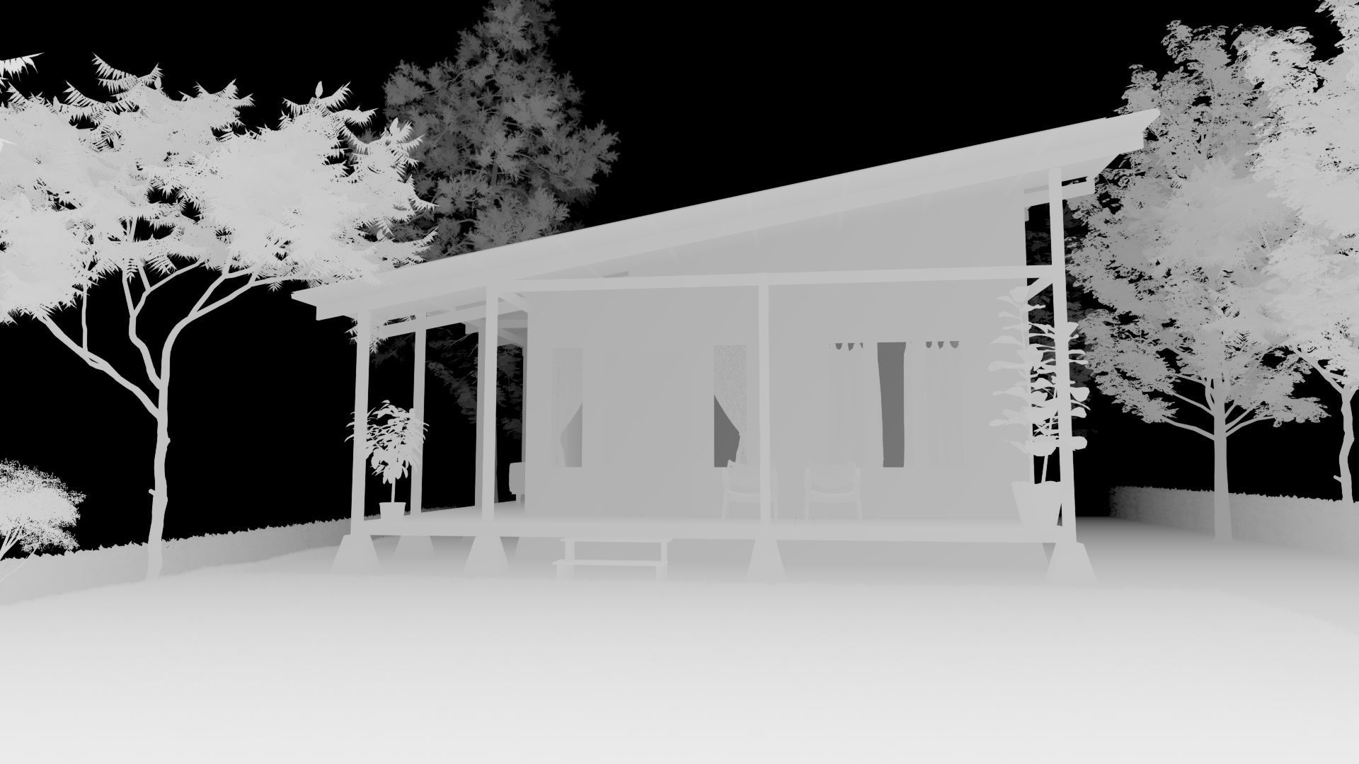 House on stilts 3D model_3
