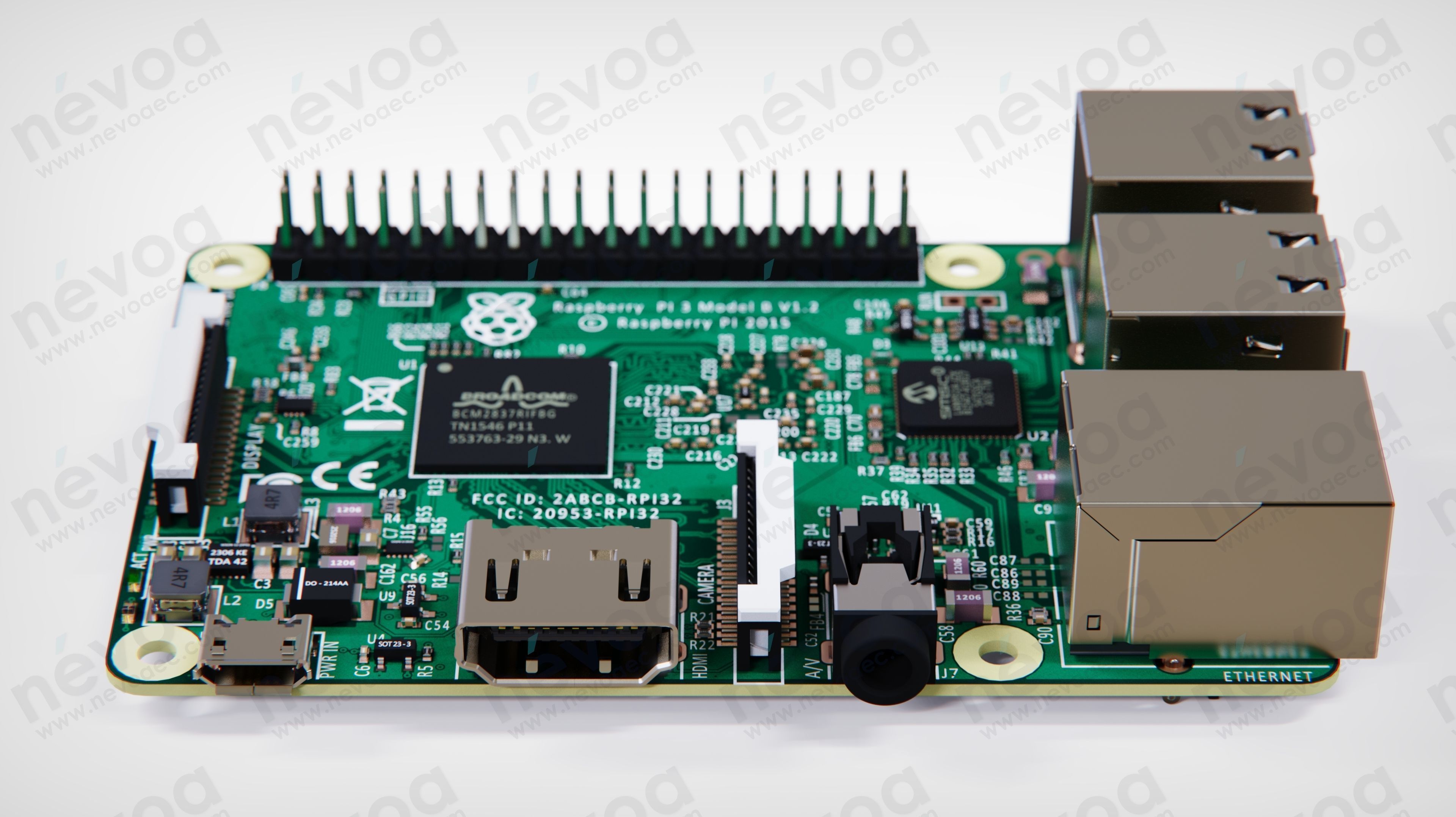 Single-board computers - Raspberry Pi 3 Model B - Raspberry Pi 3D model_8