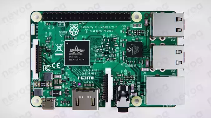 Single-board computers - Raspberry Pi 3 Model B - Raspberry Pi 3D model