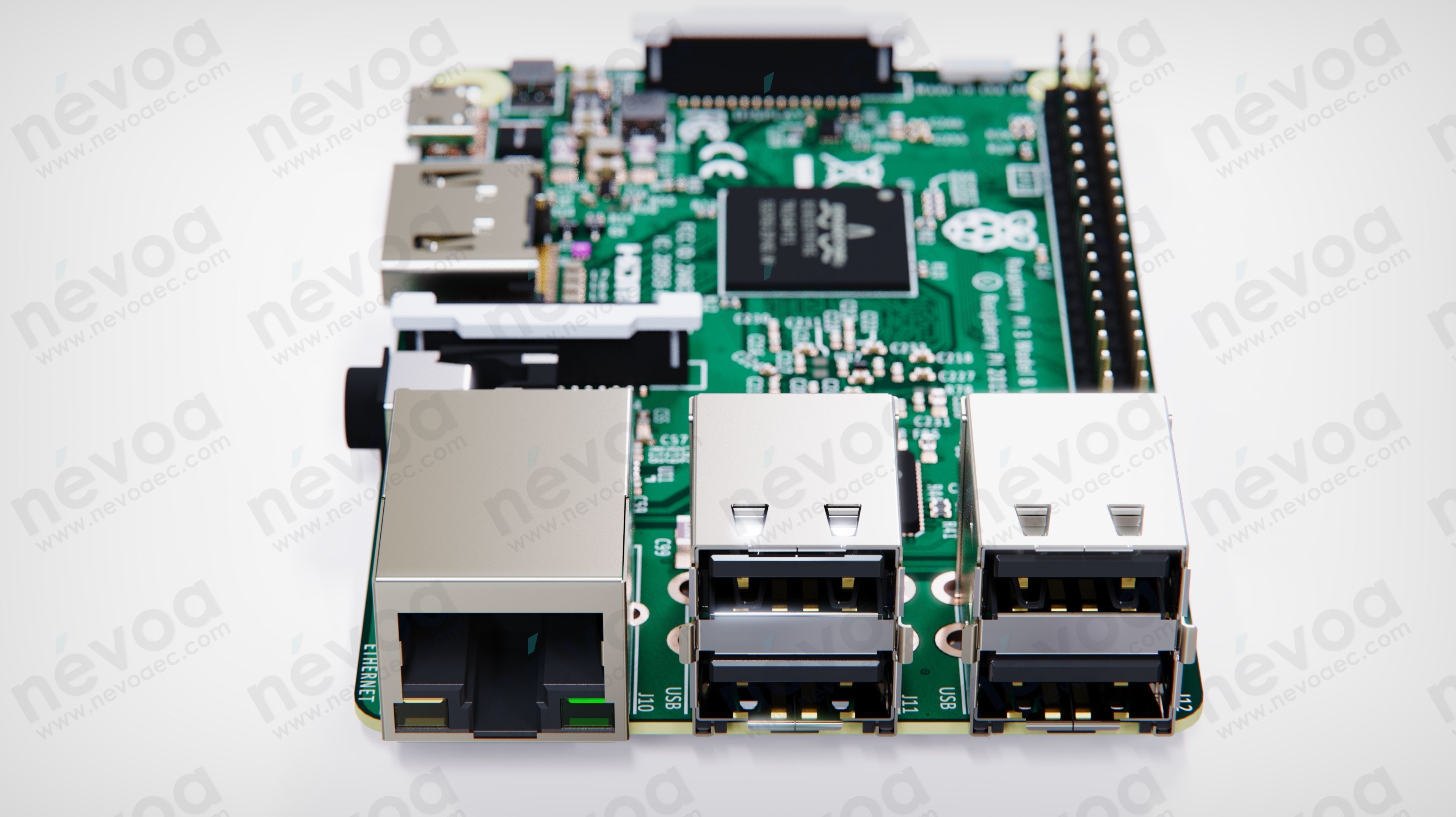 Single-board computers - Raspberry Pi 3 Model B - Raspberry Pi 3D model_10