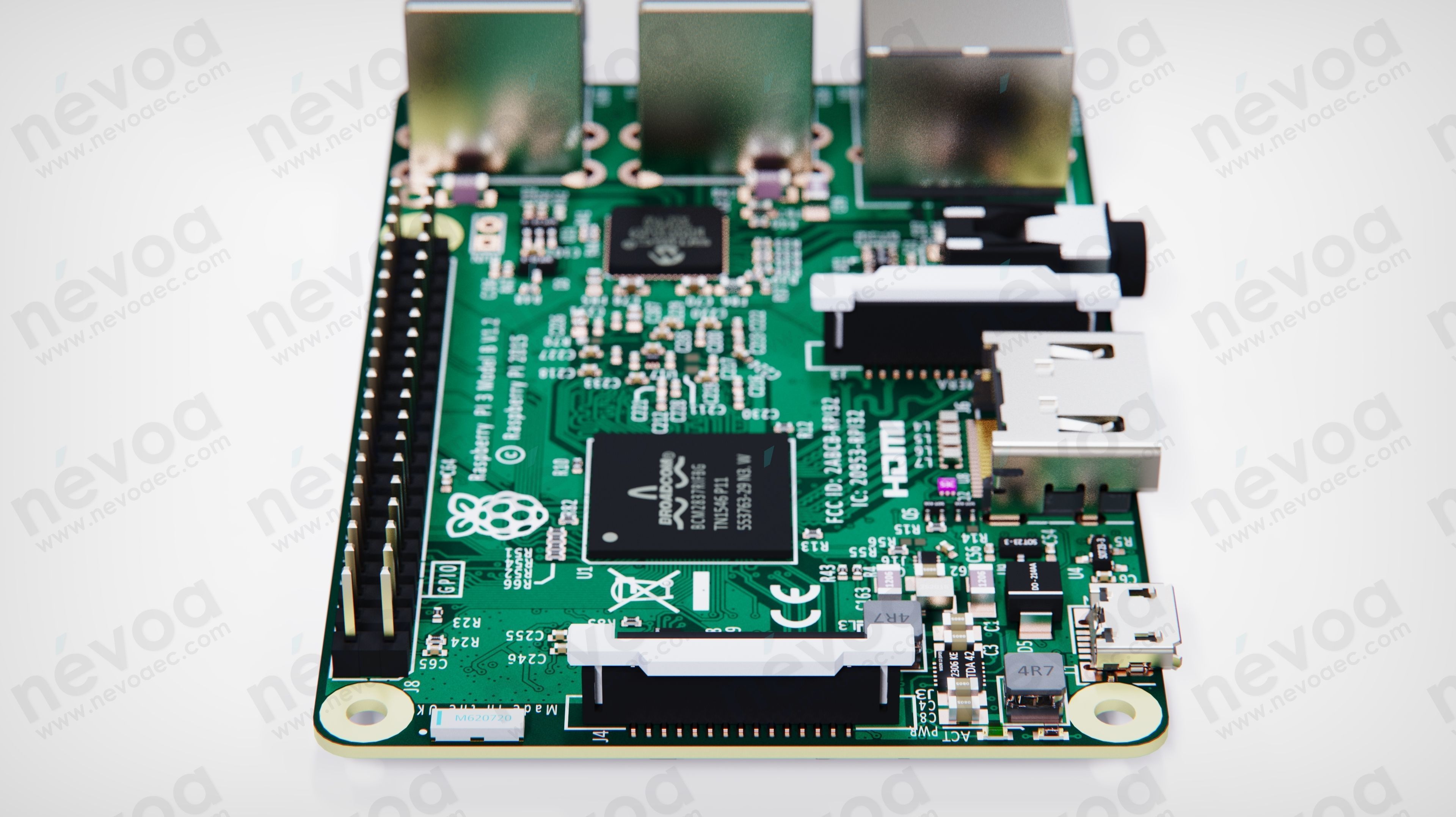 Single-board computers - Raspberry Pi 3 Model B - Raspberry Pi 3D model_9