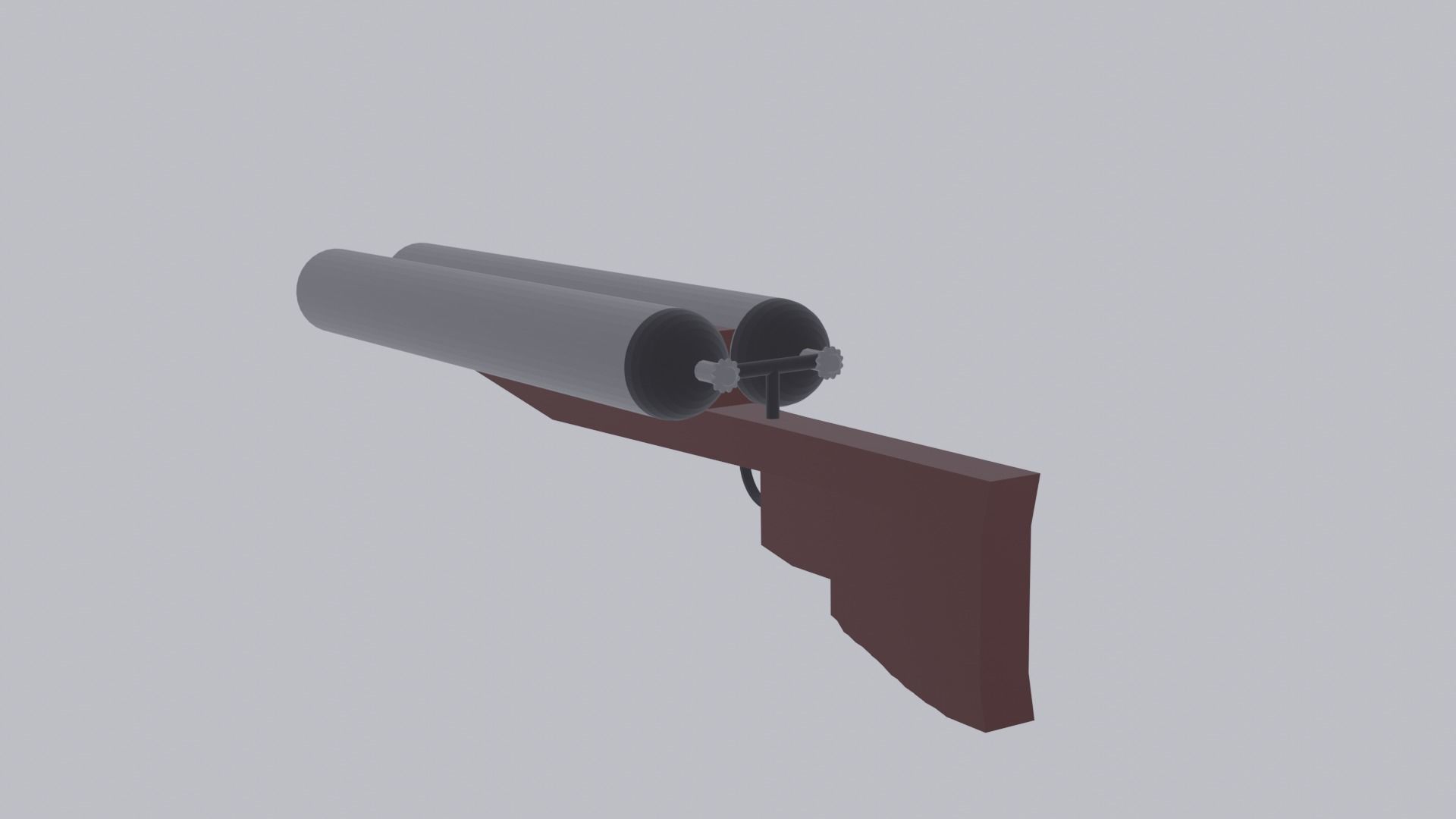Shotgun low poly PBR game ready gun Low-poly 3D model_2