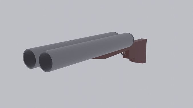 Shotgun low poly PBR game ready gun Low-poly 3D model