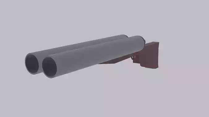 Shotgun low poly PBR game ready gun