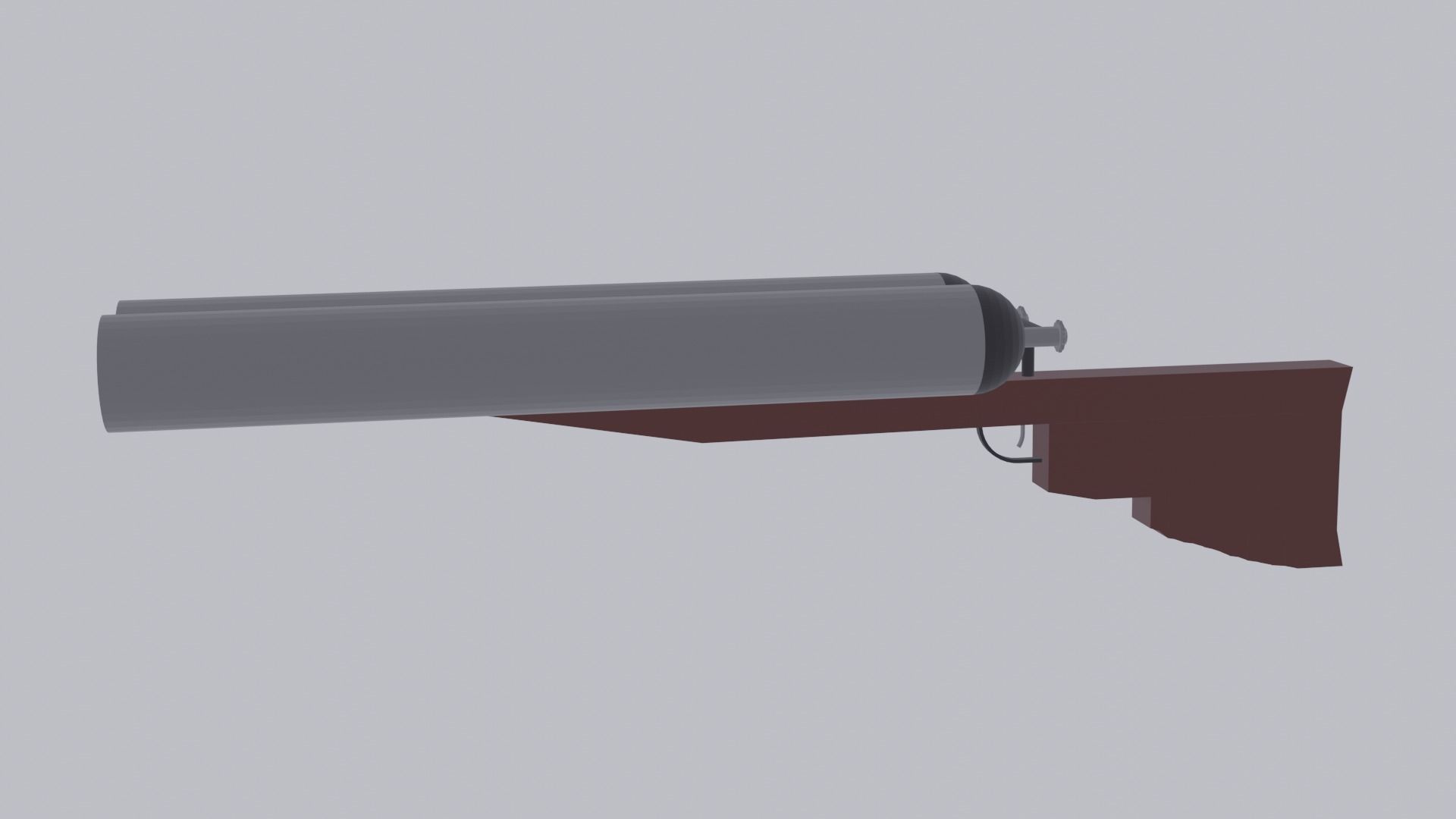 Shotgun low poly PBR game ready gun Low-poly 3D model_1