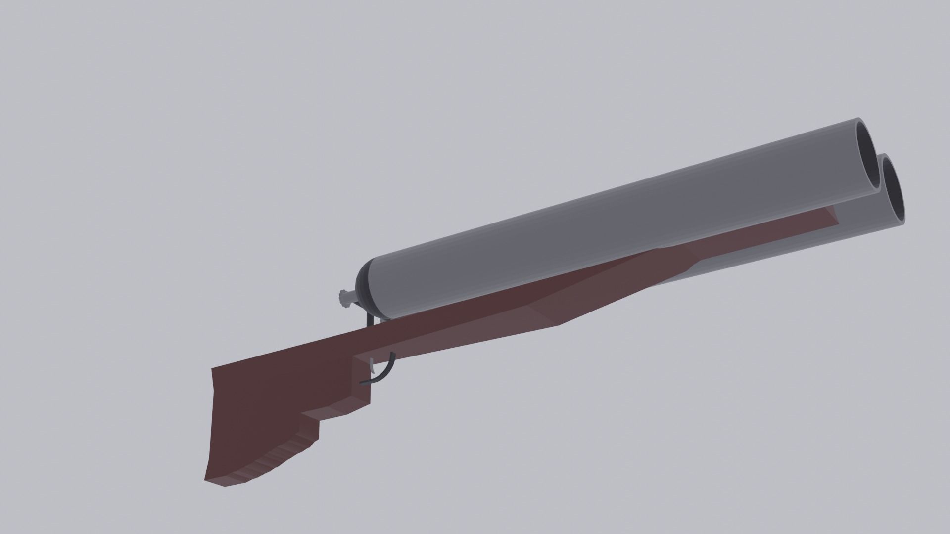 Shotgun low poly PBR game ready gun Low-poly 3D model_4