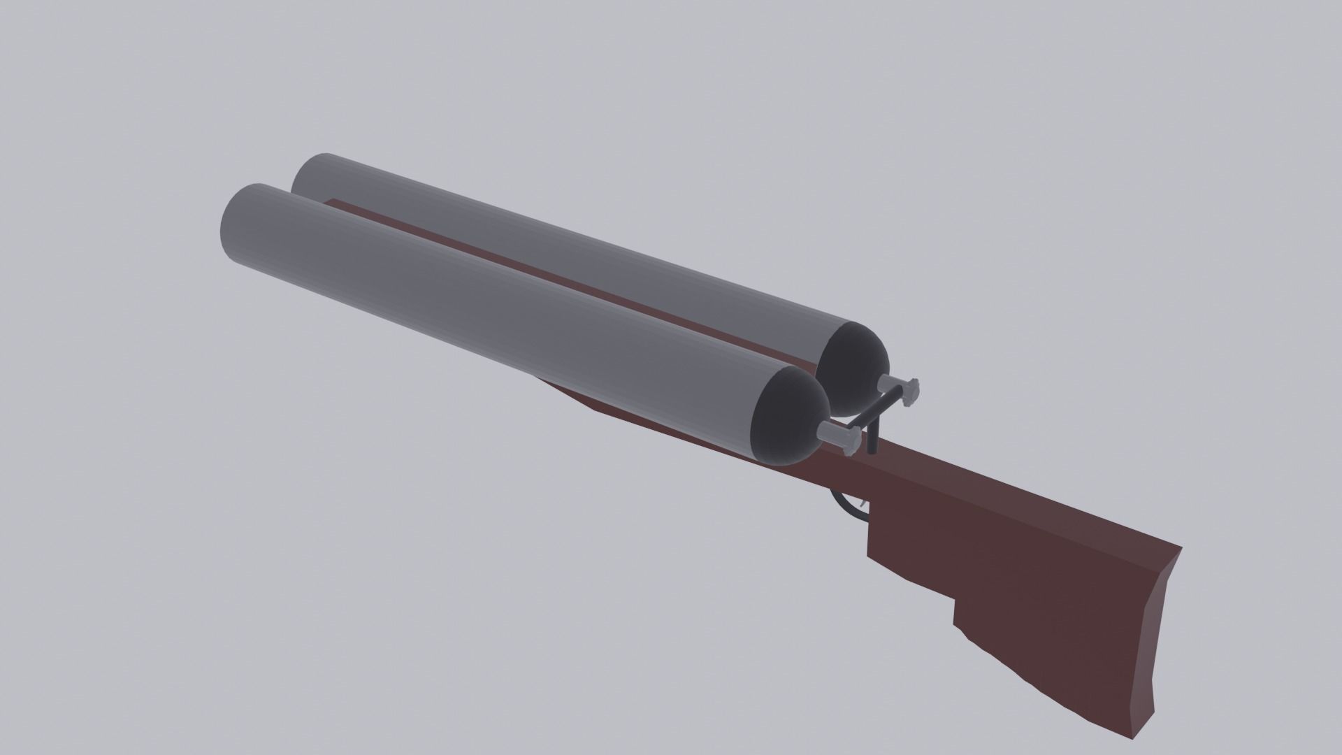 Shotgun low poly PBR game ready gun Low-poly 3D model_3
