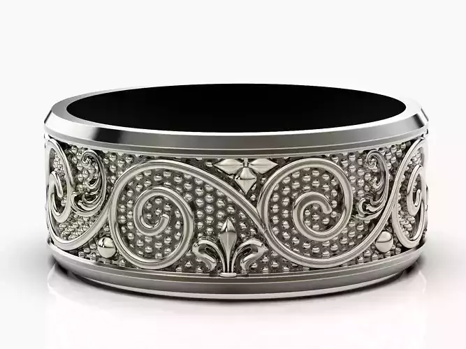 Lux ring silver gold printable jewelry 3D model 3D print model