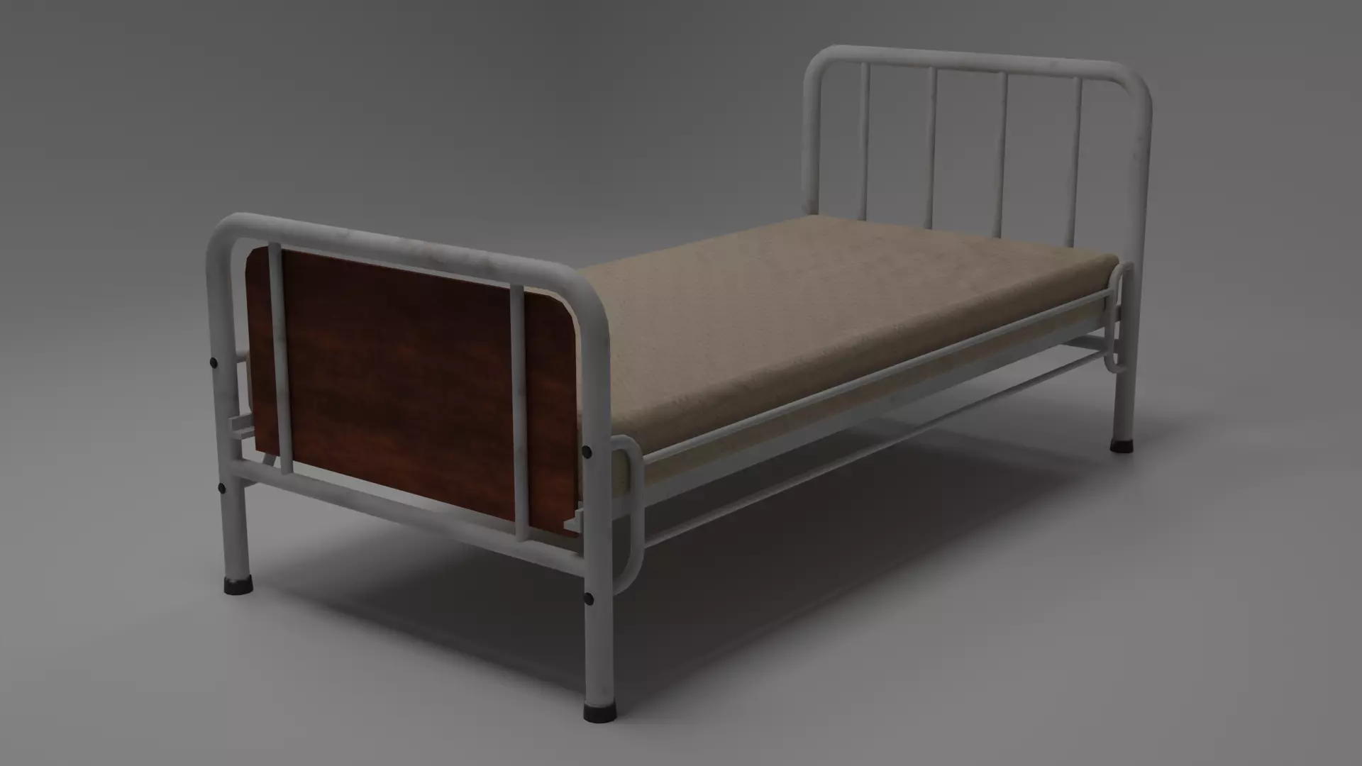 Hospital Bed Free 3D model_0