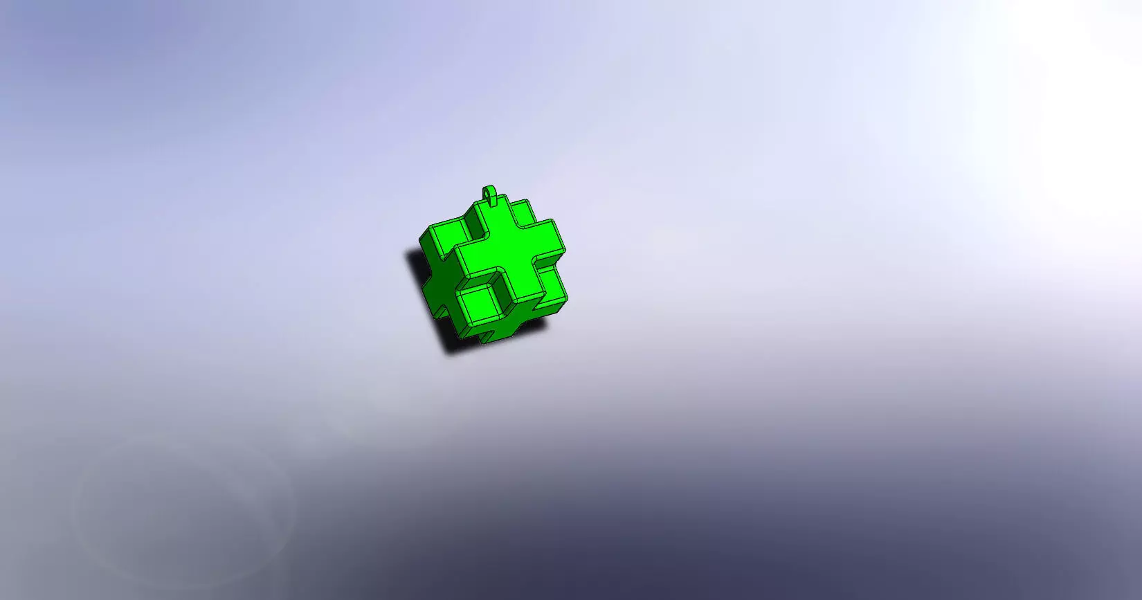 cube-cross cross in sky 3D print model