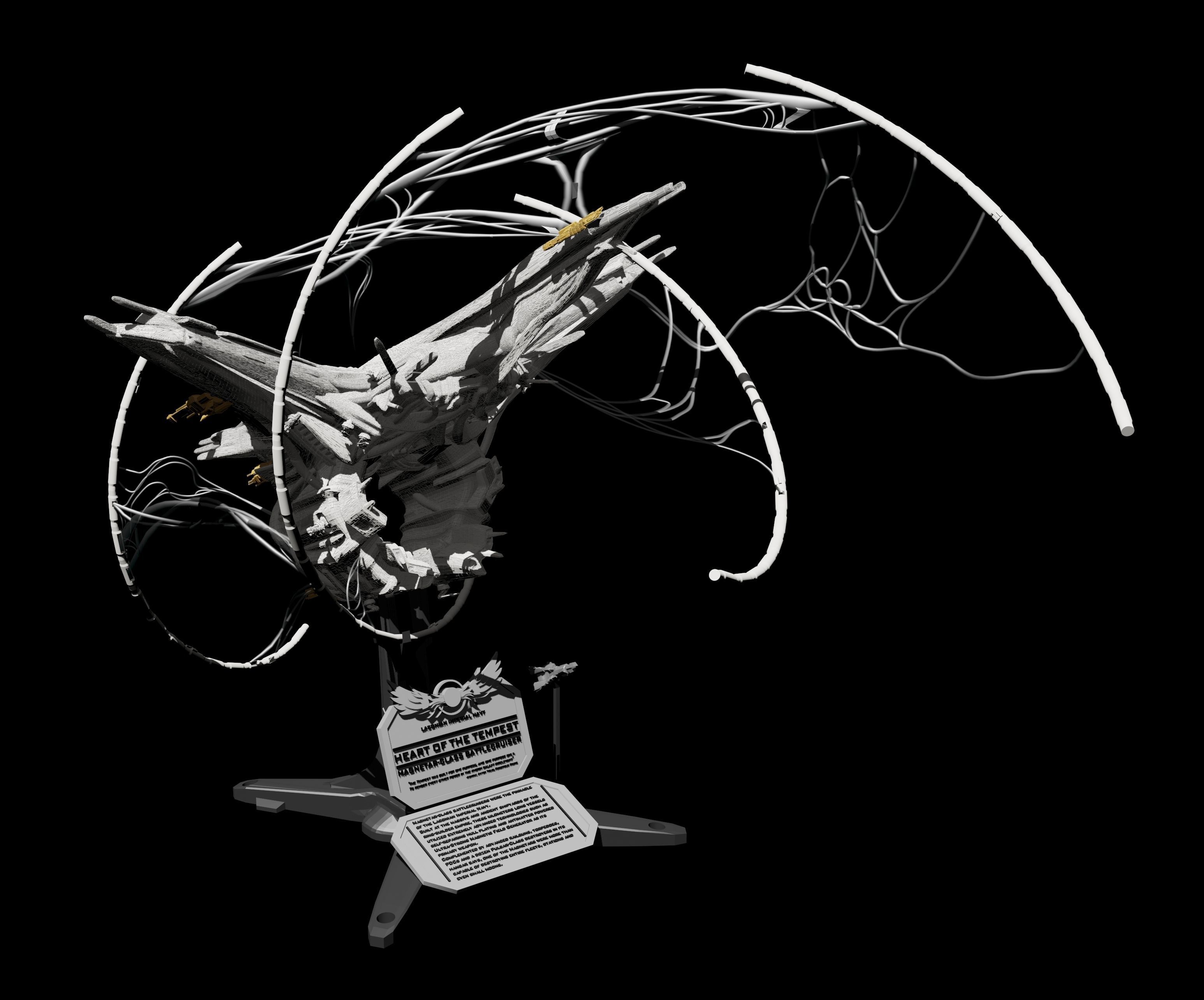Expanse Magnetar Class Battlecruiser 3D print model_1
